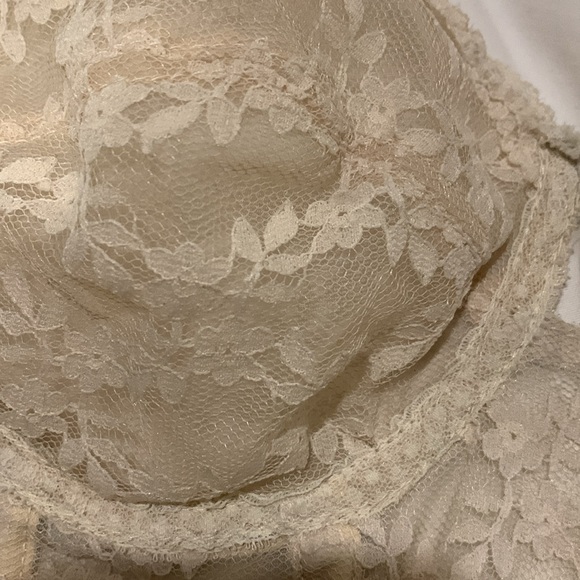 Beige lace vintage corset bustier 34C Strouse Adler Company - Picture 5 of 8